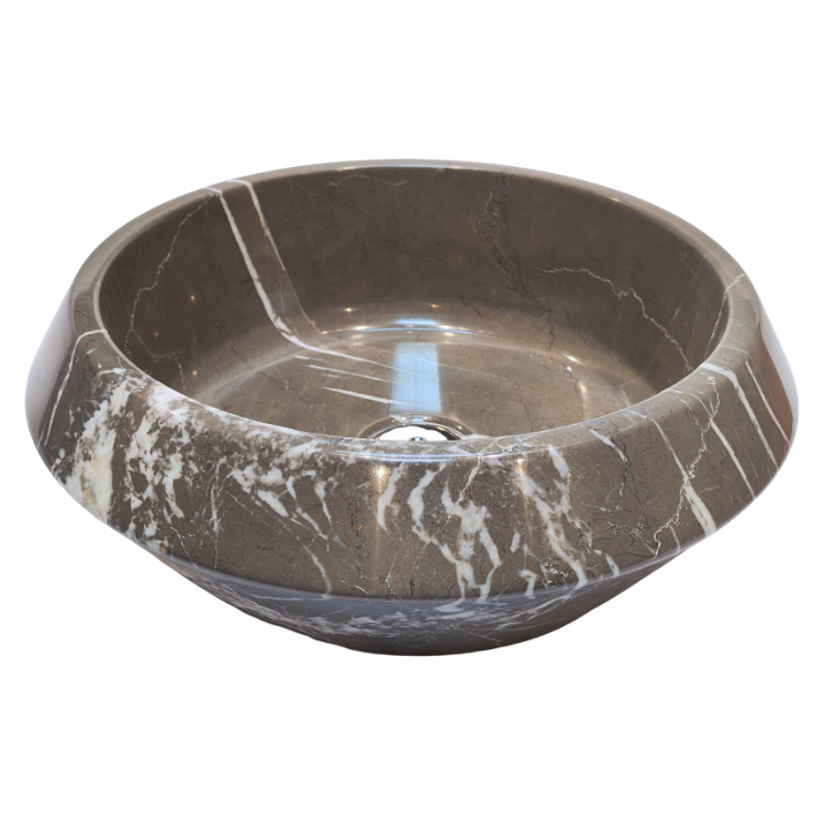 lavabo sanabria marmol natural facetado baño moderno sobre encimera